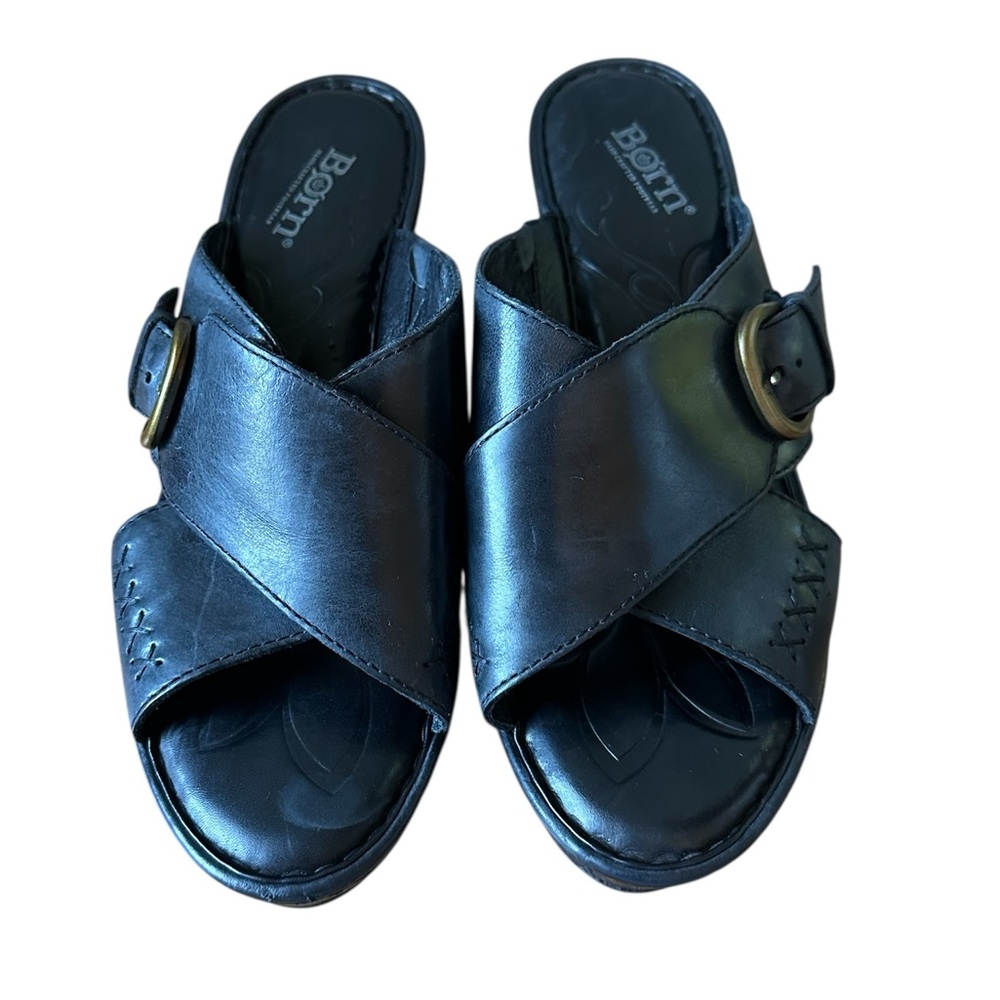 Born Womens Leather Curstyn Gypsy Festival
Bohemian Buckle Wedge Sandals Size 9M - Picture 2 of 7